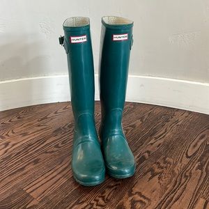 Green Hunter Boots Women’s size 7